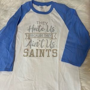 Brand New, Bling letters, 3/4 sleeve T-shirt, Size S